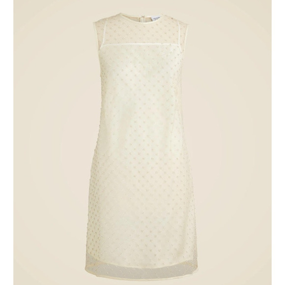 NWT J. Crew Collection Anna October© X J.Crew Sheer Beaded Dress Sheath 00 - Picture 4 of 12